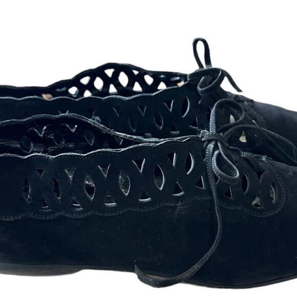 Vintage  French‎ Accessoire Diffusion Nubuck Lace up Flats, Size 38EU, - Picture 9 of 10
